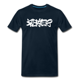 SOBER in Graffiti - Organic Cotton T-Shirt - deep navy