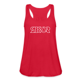 SOBER in Jagged Lines - Women's Flowy Tank Top - red