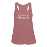 SOBER in Jagged Lines - Women's Flowy Tank Top - mauve