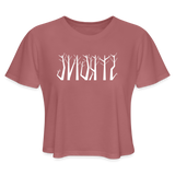 STRONG in Trees - Women's Cropped T-Shirt - mauve