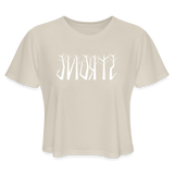 STRONG in Trees - Women's Cropped T-Shirt - dust