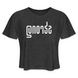 STRONG in Abstract Lines - Women's Cropped T-Shirt - deep heather