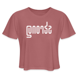 STRONG in Abstract Lines - Women's Cropped T-Shirt - mauve