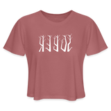 SOBER in Trees - Women's Cropped T-Shirt - mauve