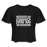 STRONG in Abstract Lines - Women's Cropped T-Shirt - black