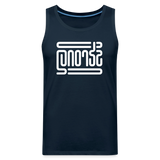 STRONG in Abstract Lines - Men's Premium Tank Top - deep navy
