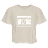 STRONG in Abstract Lines - Women's Cropped T-Shirt - dust