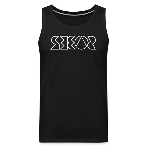 SOBER in Jagged Lines - Men's Premium Tank Top - black