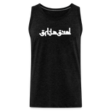 BREATHE in Abstract Characters - Men's Premium Tank Top - charcoal grey