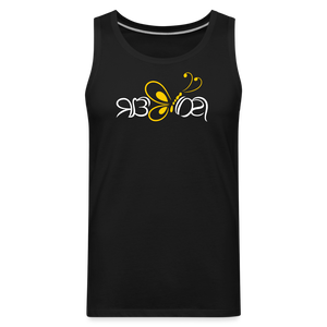 SOBER in Butterfly & Abstract Characters - Men's Premium Tank Top - black