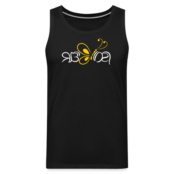 SOBER in Butterfly & Abstract Characters - Men's Premium Tank Top - black