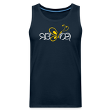 SOBER in Butterfly & Abstract Characters - Men's Premium Tank Top - deep navy