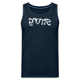 STRONG in Tribal Characters - Men's Premium Tank Top - deep navy