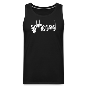 BREATHE in Curly Characters - Men's Premium Tank Top - black