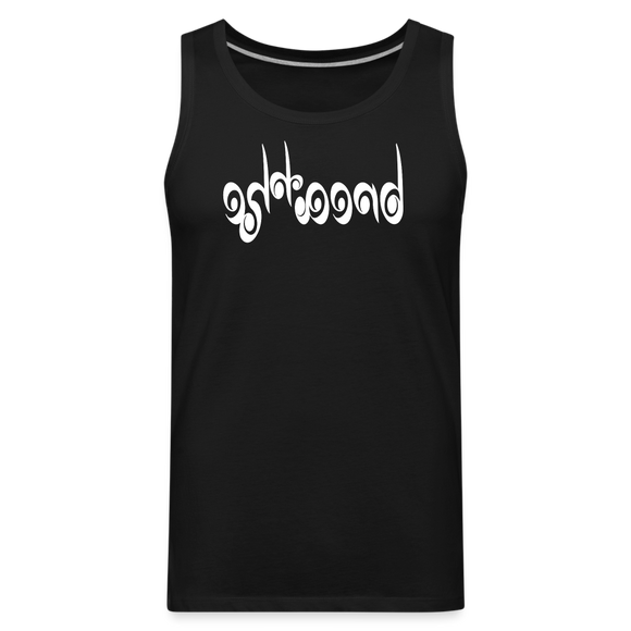 BREATHE in Curly Characters - Men's Premium Tank Top - black