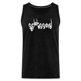 BREATHE in Curly Characters - Men's Premium Tank Top - charcoal grey