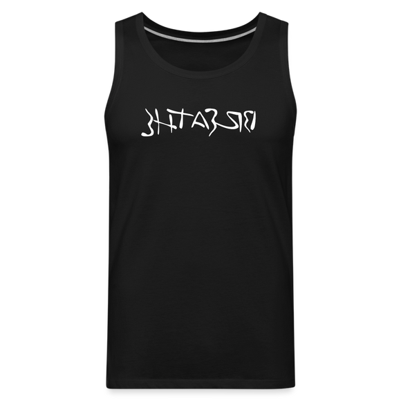 BREATHE in Ink Characters - Men's Premium Tank Top - black