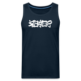 SOBER in Graffiti - Men's Premium Tank Top - deep navy