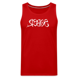 SOBER in Tribal Characters - Men's Premium Tank Top - red