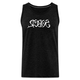 SOBER in Tribal Characters - Men's Premium Tank Top - charcoal grey