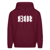 SOBER in Abstract Dots - Adult Hoodie - burgundy