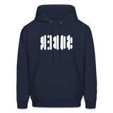 SOBER in Abstract Dots - Adult Hoodie - navy