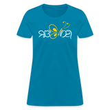 SOBER in Butterfly & Abstract Characters - Women's Shirt - turquoise