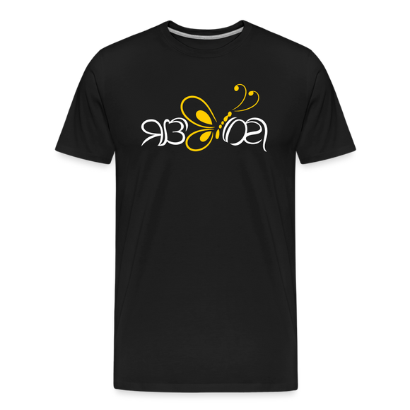 SOBER in Butterfly & Abstract Characters - Organic Cotton T-Shirt - black