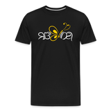 SOBER in Butterfly & Abstract Characters - Organic Cotton T-Shirt - black