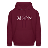 SOBER in Jagged Lines - Adult Hoodie - burgundy