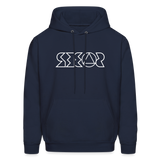 SOBER in Jagged Lines - Adult Hoodie - navy