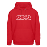 SOBER in Jagged Lines - Adult Hoodie - red