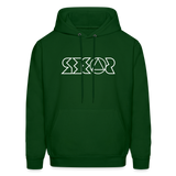 SOBER in Jagged Lines - Adult Hoodie - forest green