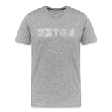 LOVED in Scratched Lines - Organic Cotton T-Shirt - heather gray