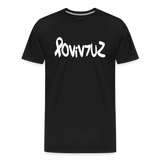 SURVIVOR in Ribbon & Writing - Organic Cotton T-Shirt - black