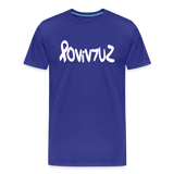 SURVIVOR in Ribbon & Writing - Organic Cotton T-Shirt - royal blue