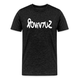 SURVIVOR in Ribbon & Writing - Organic Cotton T-Shirt - charcoal grey