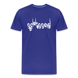 BREATHE in Curly Characters - Organic Cotton T-Shirt - royal blue