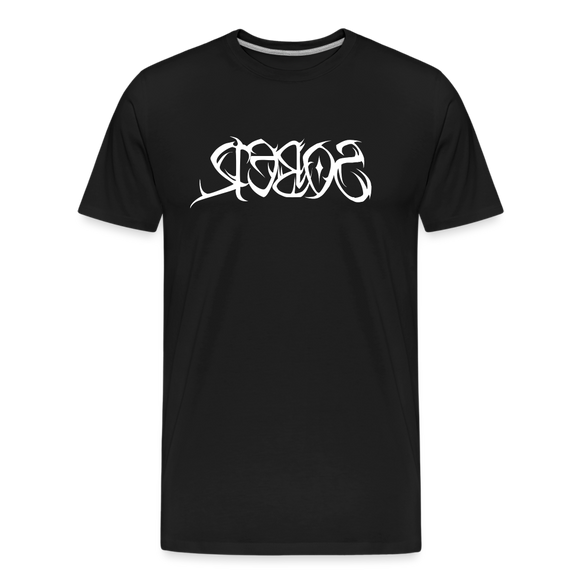 SOBER in Tribal Characters - Organic Cotton T-Shirt - black