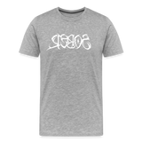 SOBER in Tribal Characters - Organic Cotton T-Shirt - heather gray