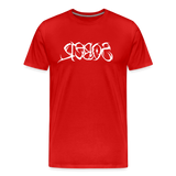 SOBER in Tribal Characters - Organic Cotton T-Shirt - red