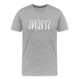 STRONG in Trees - Organic Cotton T-Shirt - heather gray