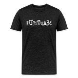 BEAUTIFUL in Typed Characters - Organic Cotton T-Shirt - charcoal grey