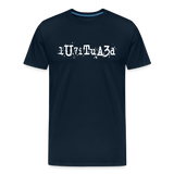 BEAUTIFUL in Typed Characters - Organic Cotton T-Shirt - deep navy