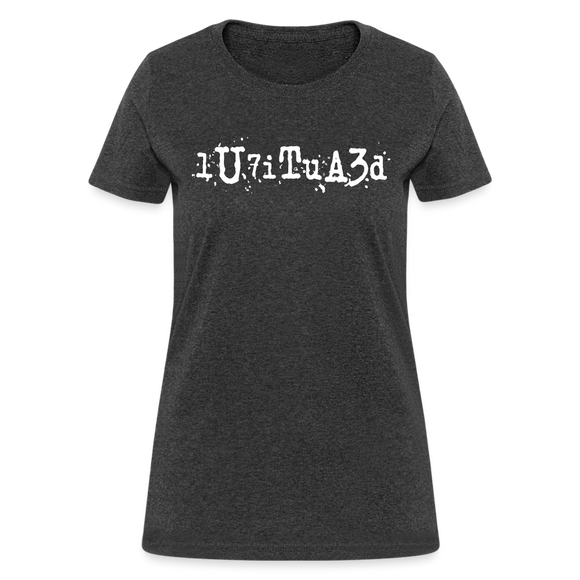 BEAUTIFUL in Typed Characters - Women's Shirt - heather black