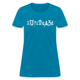 BEAUTIFUL in Typed Characters - Women's Shirt - turquoise