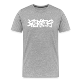 SOBER in Graffiti - Organic Cotton T-Shirt - heather gray