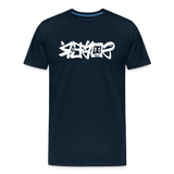 SOBER in Graffiti - Organic Cotton T-Shirt - deep navy