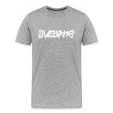 STRONG in Graffiti - Organic Cotton T-Shirt - heather gray