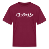 BEAUTIFUL in Typed Characters - Child's T-Shirt - burgundy